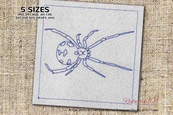 Black Widow Spiders: A Bold Seasonal Embroidery Choice