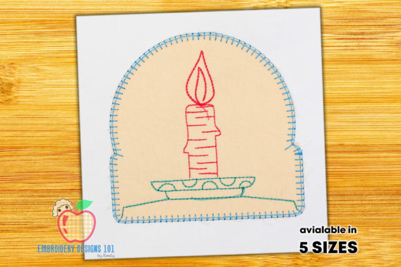 Candle in the Box Embroidery Design