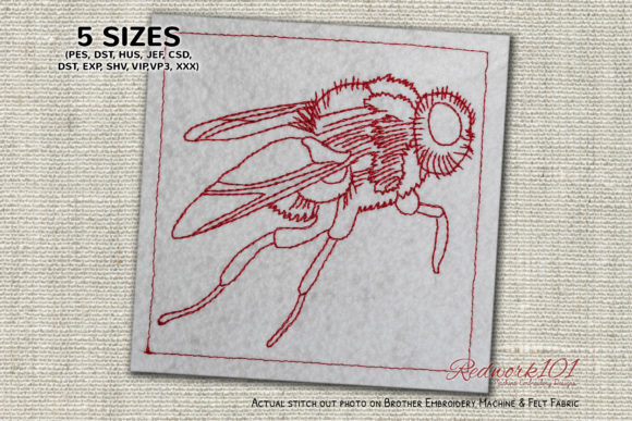 Creepy Botfly Embroidery Design