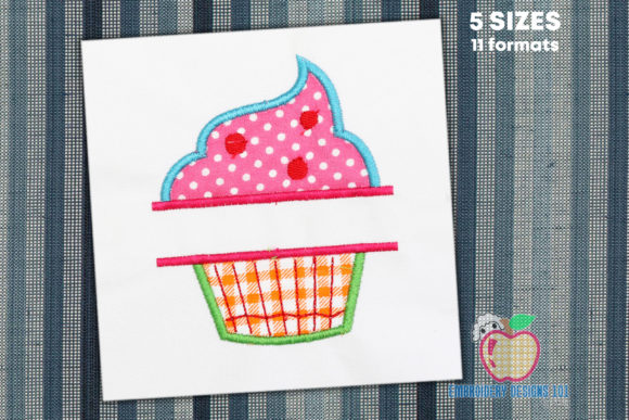 Cupcake with a Name Space Applique