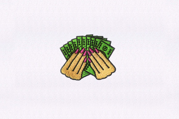 Flaunting Money Embroidery Design