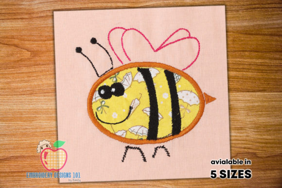 Honey Bee Applique: Sweet, Stitch-Ready Charm for Handmade Gifts