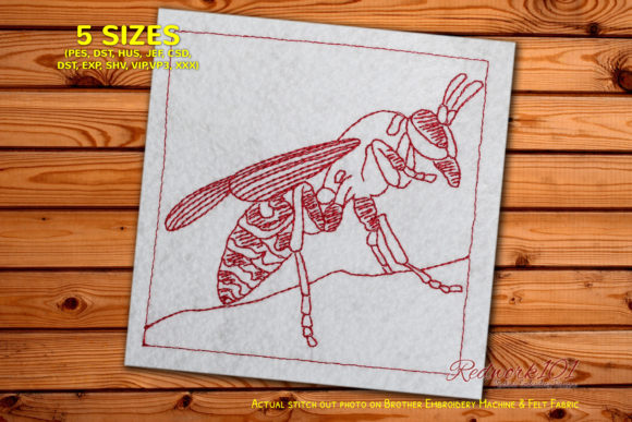 Hymenoptera Embroidery Design