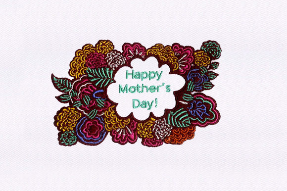 Mother's Day Embroidery Design