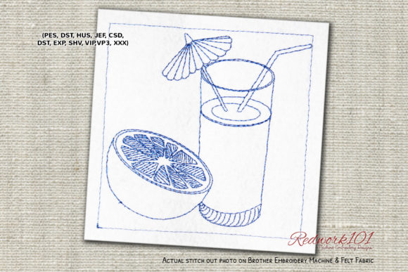 Pinacolada Cocktail Redwork