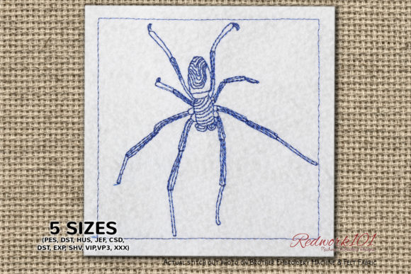 Two Striped Araneomorphae Redwork